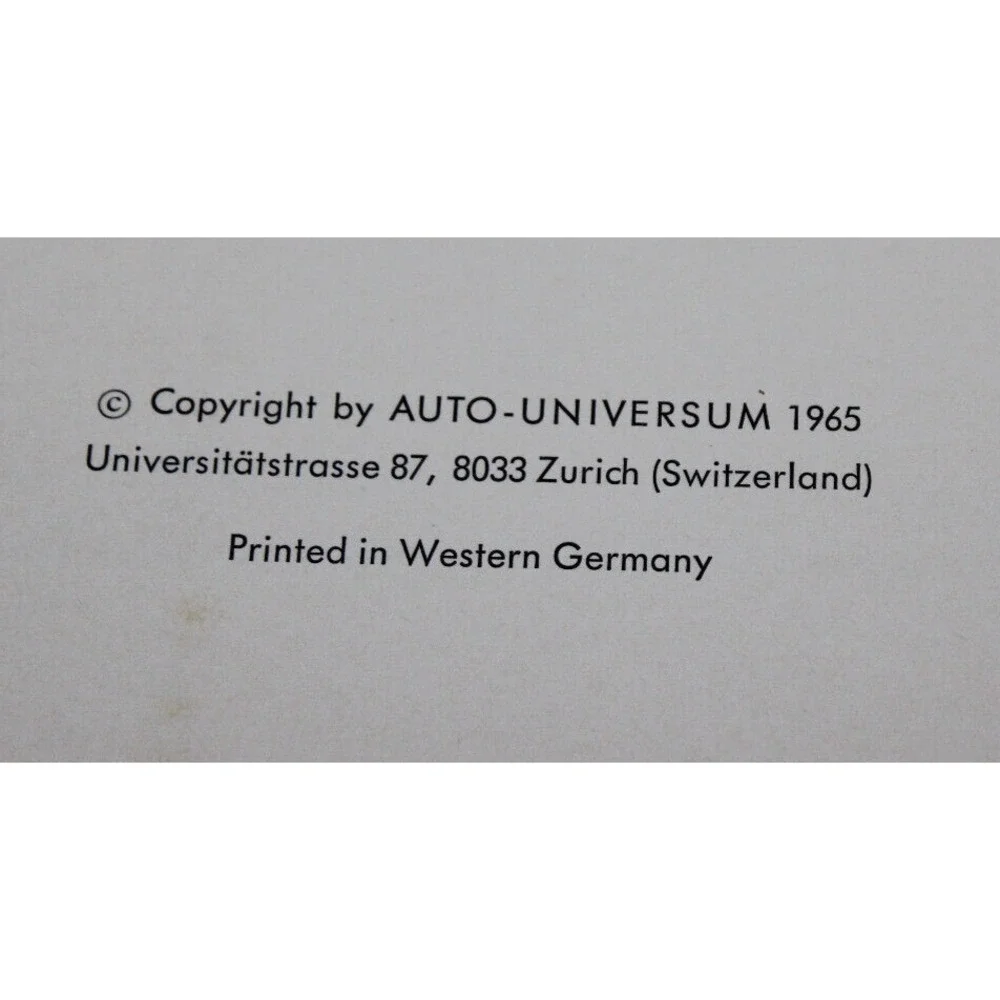 1966 Auto-Universum Vol. 9 International Automobile Parade HB w/ DJ West Germany